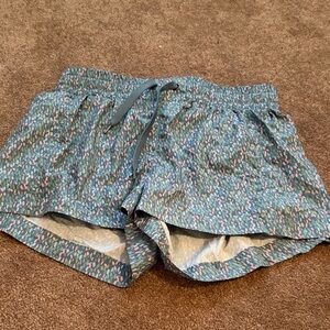 Teal Multicolor Confetti Athletic Shorts